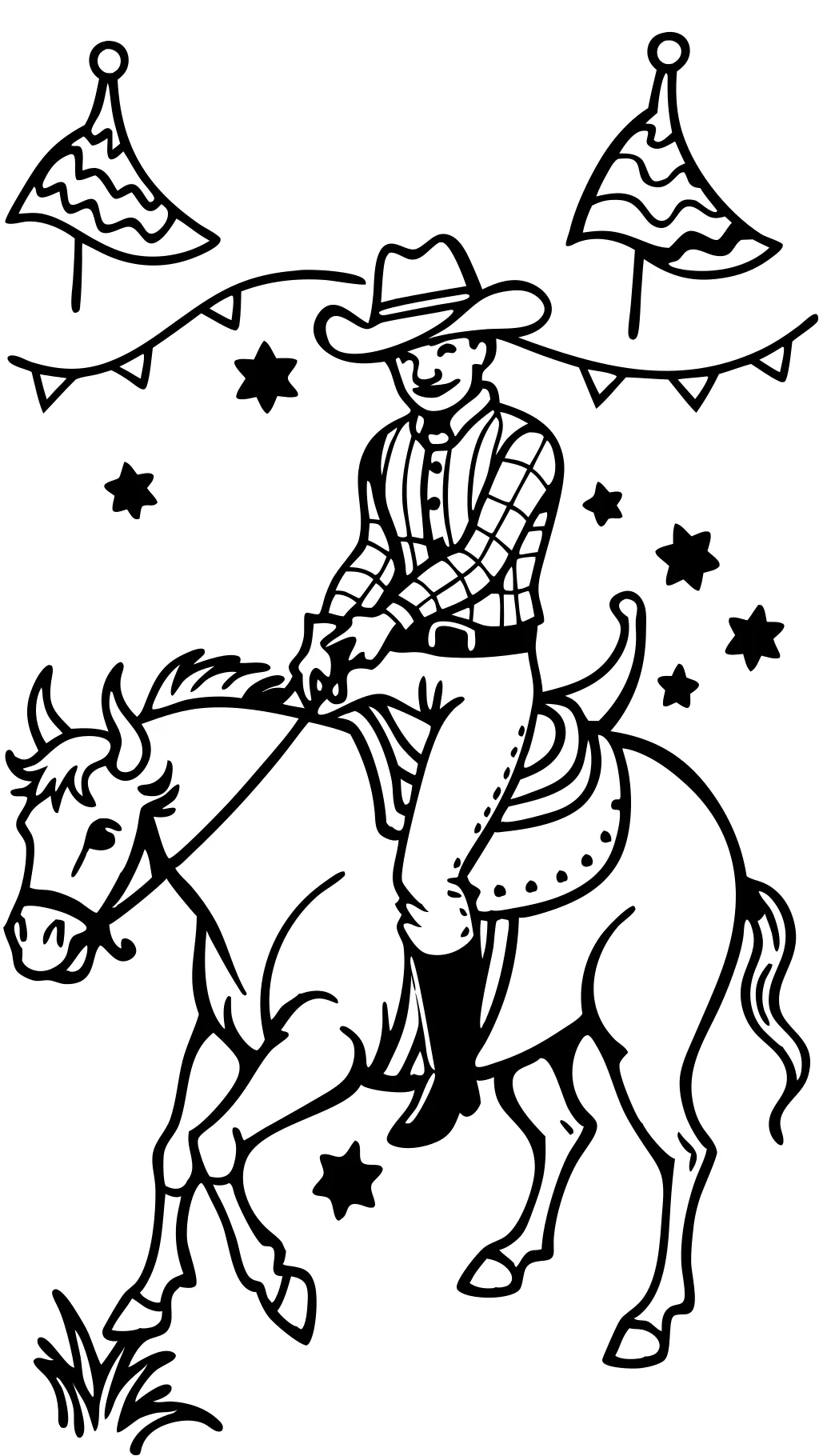 rodeo coloring page